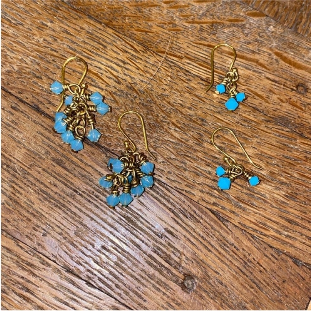Turquoise Swarovski Earrings Set